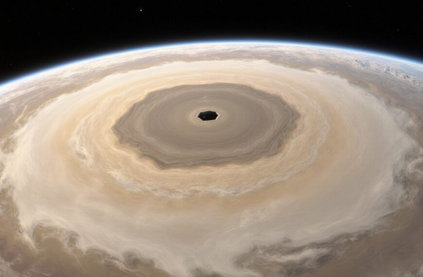 土星的北極有著一個奇特的六角形風暴！