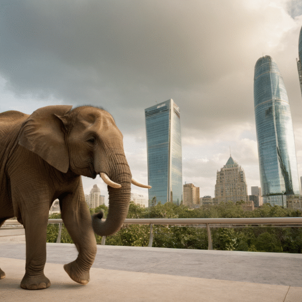 從摩天大樓丟下一隻大象會發生什麼事？