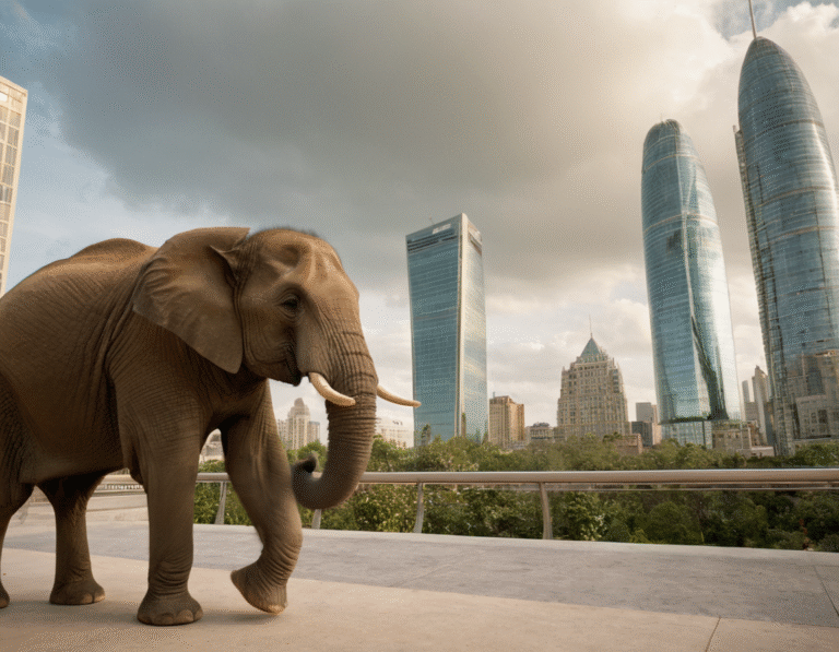 從摩天大樓丟下一隻大象會發生什麼事？